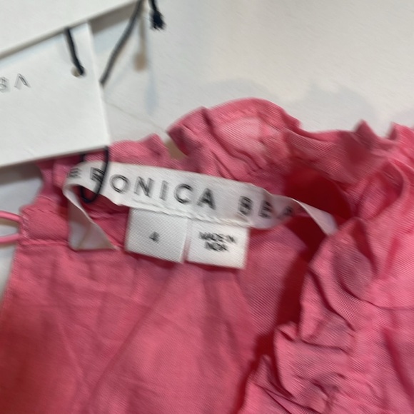 NWT Veronica Beard Keely Dress in Dark Peony Pink 4 🥰 Cotton Mini - Picture 8 of 9